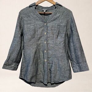 HARVÉ BENARD Linen Button Up | Cottagecore Minimalist Quiet Luxury